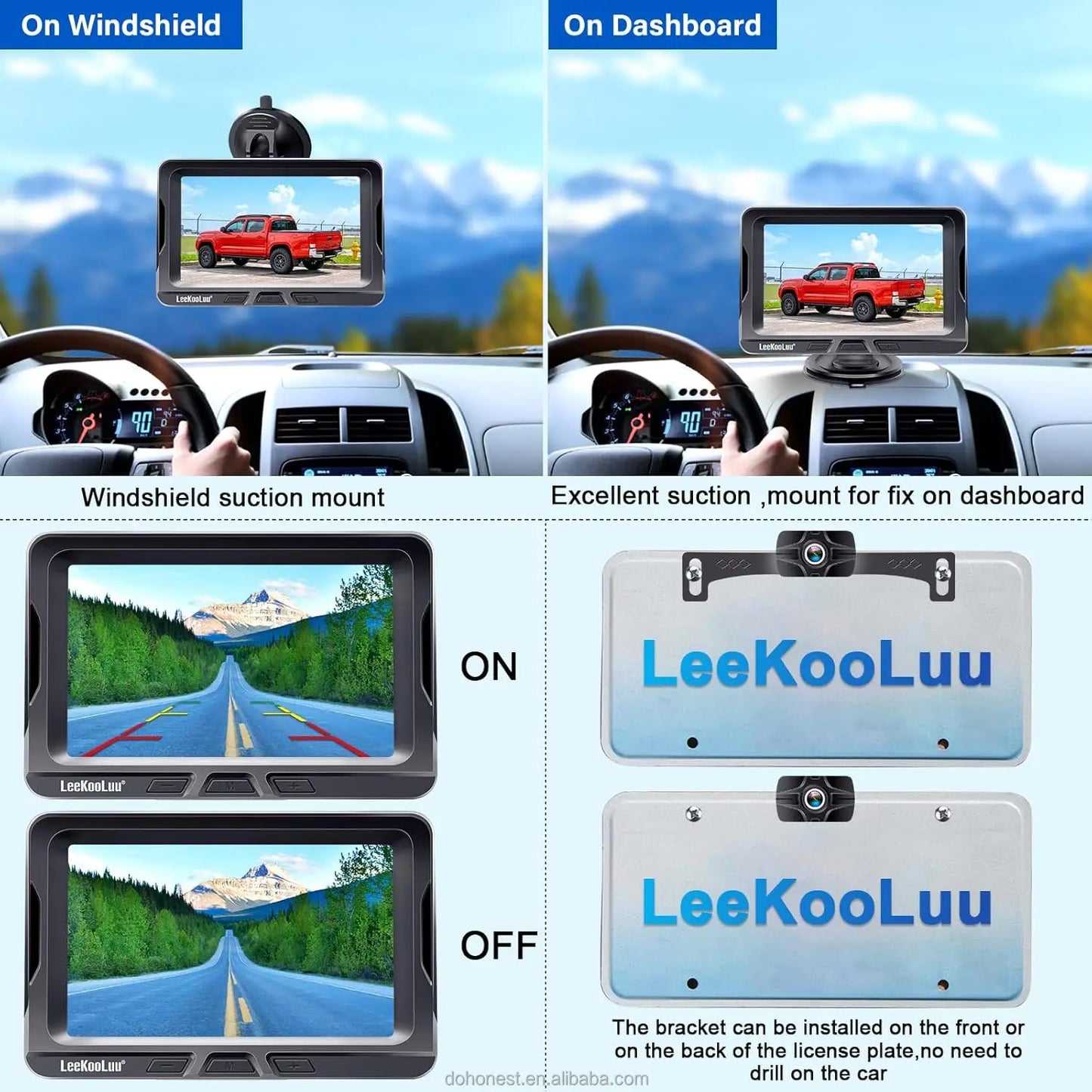 5-Inch Display Rearview Camera with Night Vision Function and Stable Digital Signal | Wireless Standby Camera
