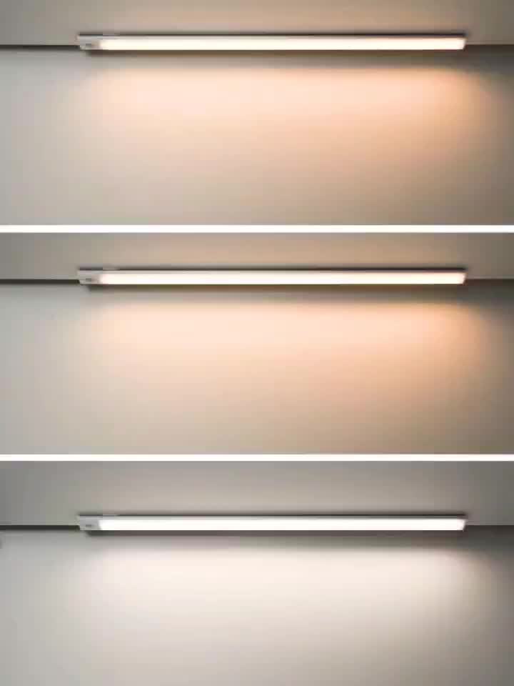 1pc Wireless LED Under Cabinet Light with Motion Sensor, Ultra-Thin Magnetic Strip, USB Rechargeable, PVC Lamp Body, Indoor LED Lighting for Kitchen, Stairs, Hallway, Wardrobes - Ideal for Christmas & Thanksgiving Gifts