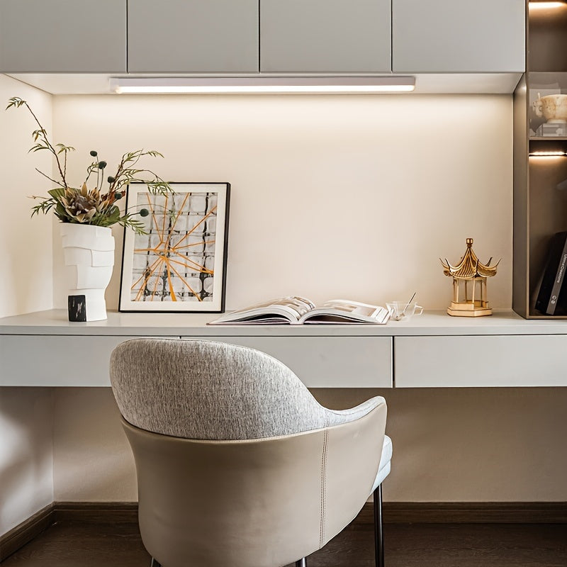 Rechargeable Motion Sensor LED Light Strip with Human Body Detection, Magnetic Adhesive & USB-Powered Smart Lighting - Cordless Floor/ Ceiling/ Wall Light for Kitchen, Wardrobe, Stairs, Hallway - Energy-Efficient LED Tube Lig