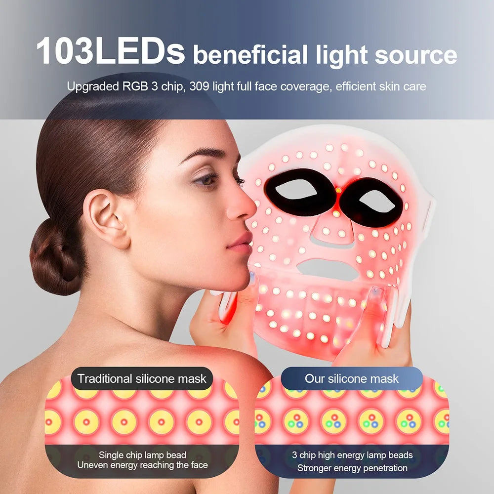 7-Color LED Red Light Therapy Face Mask