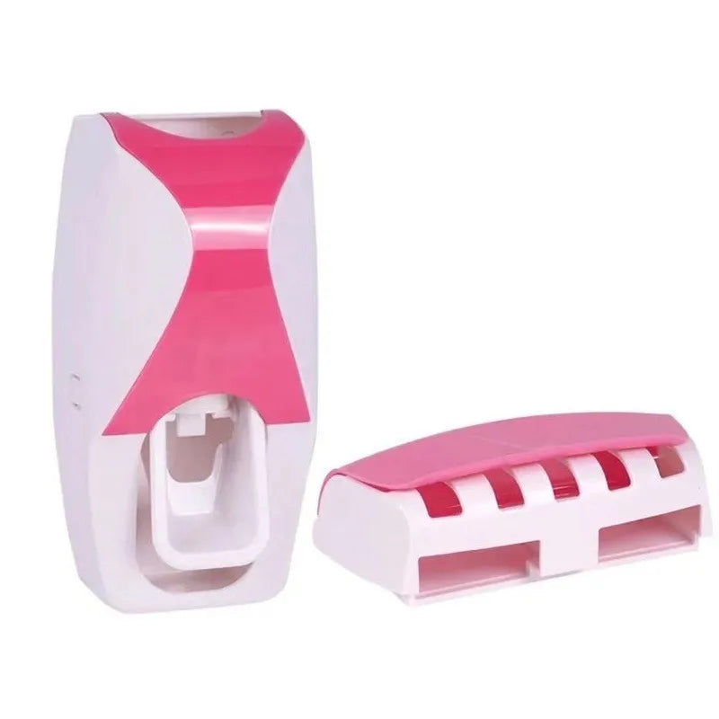 Wall-Mounted Toothbrush Holder with Auto Dispenser