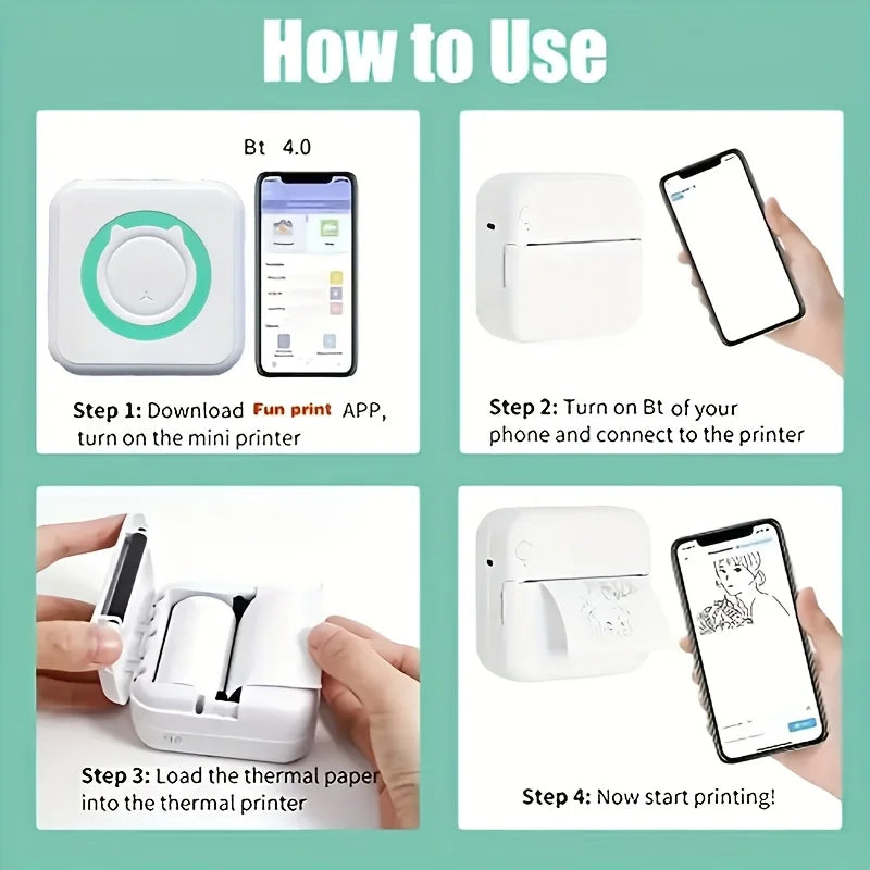 Portable Mini Label Printer