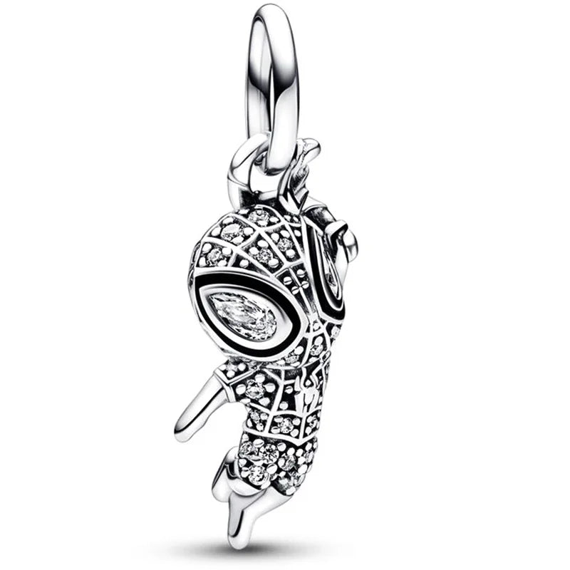 Disney Mickey Minnie Ice and Snow Princess Cartoon Series Pendant DIY Large Hole Zinc Charm Jewelry