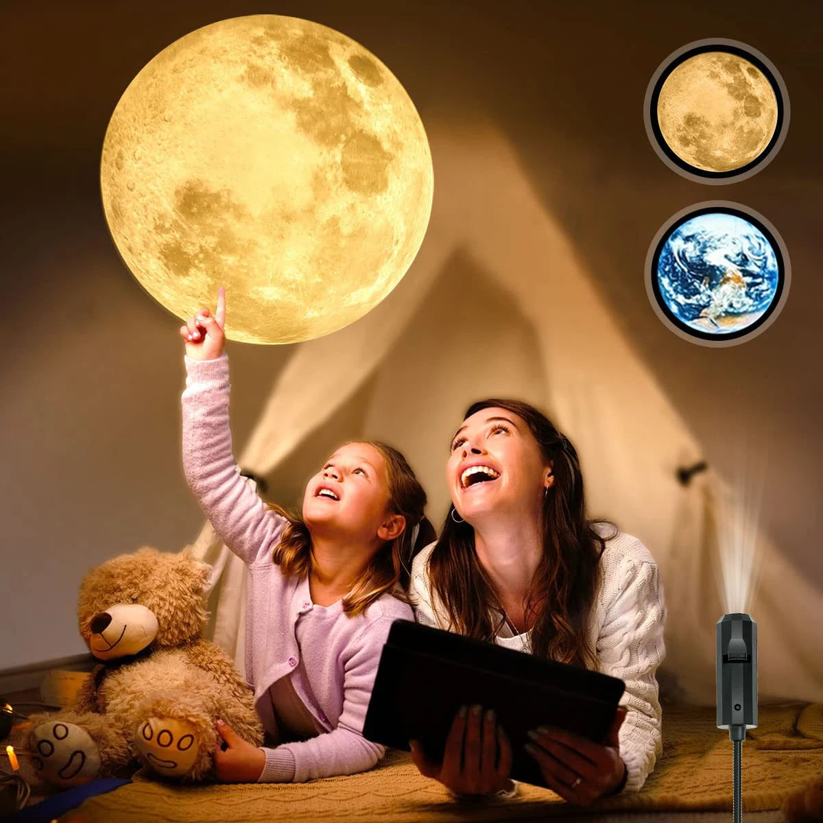 USB Moon & Earth Ceiling Projection Light