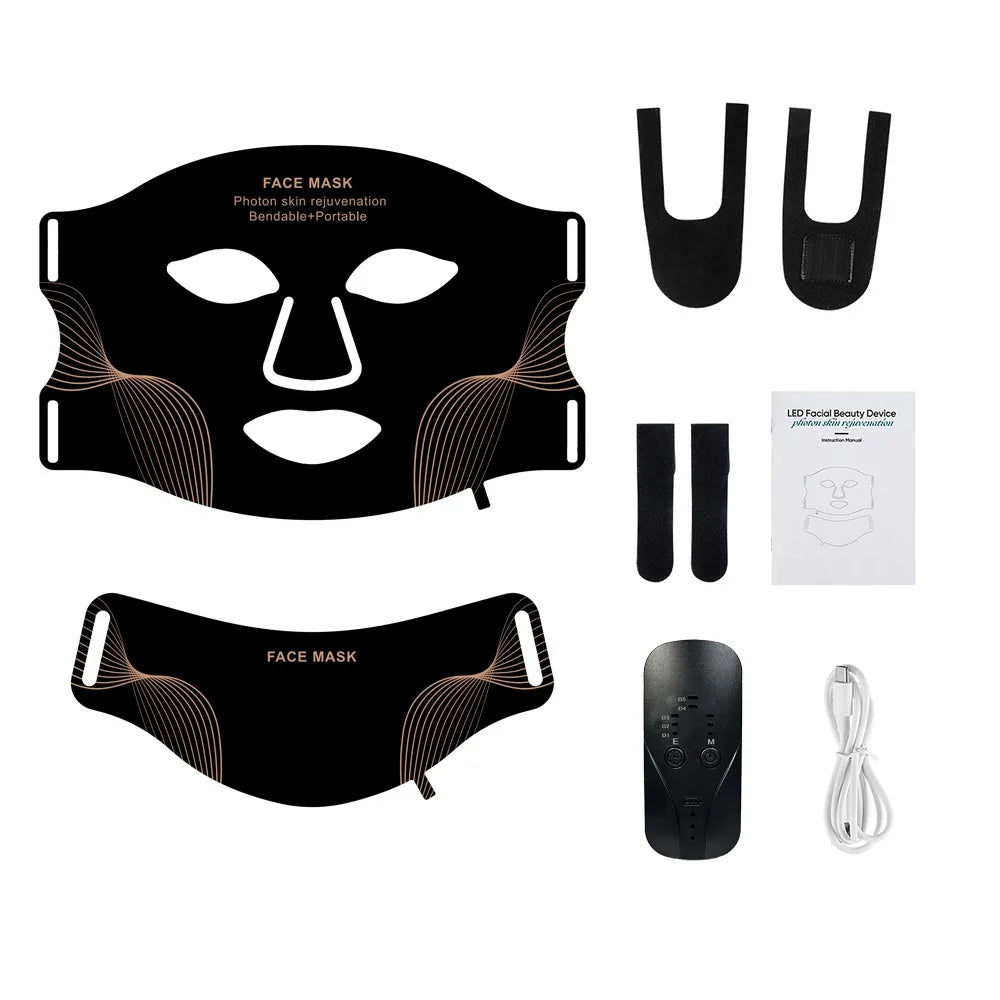 7-Color LED Red Light Therapy Face Mask