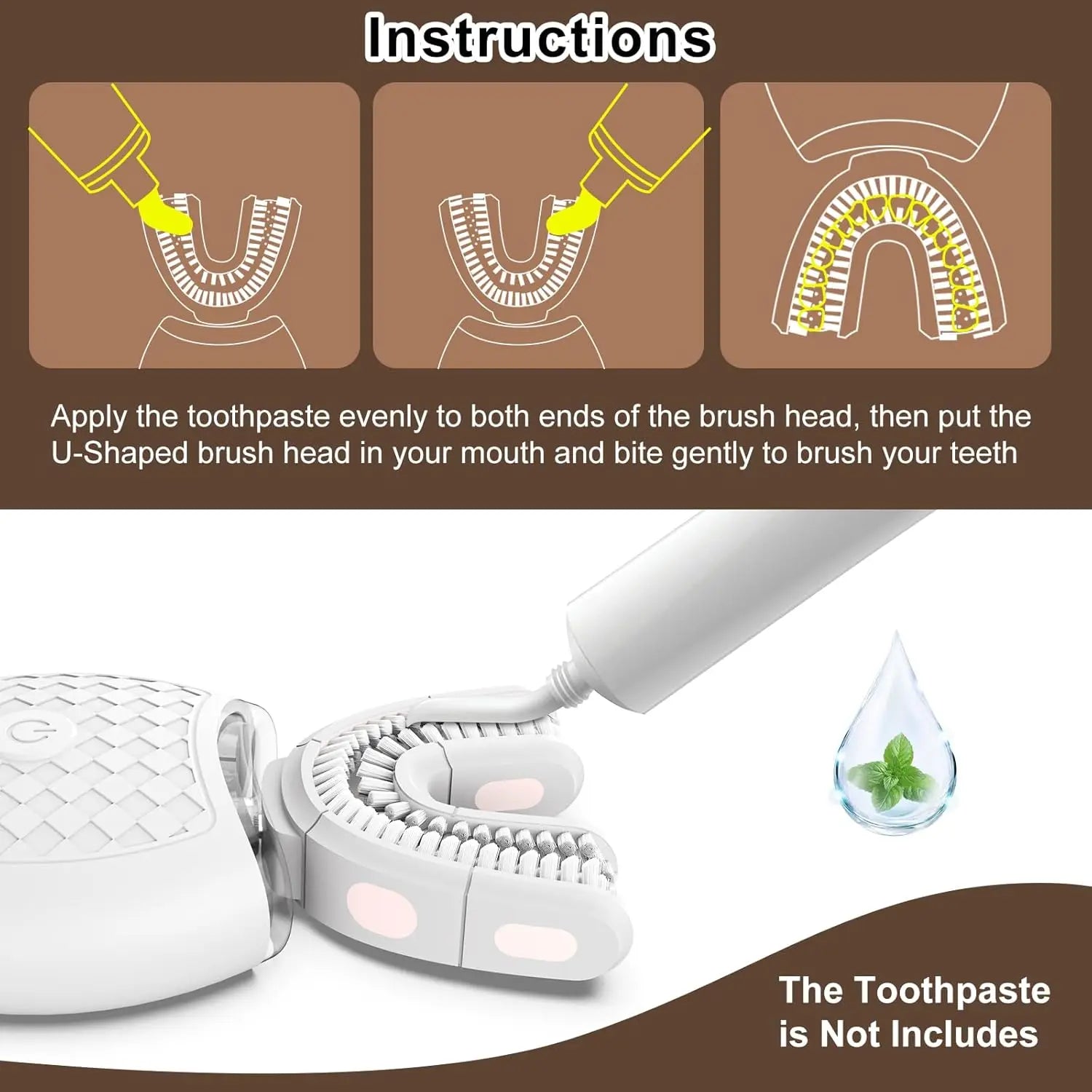 Smart U-Shaped Electric Toothbrush 360°