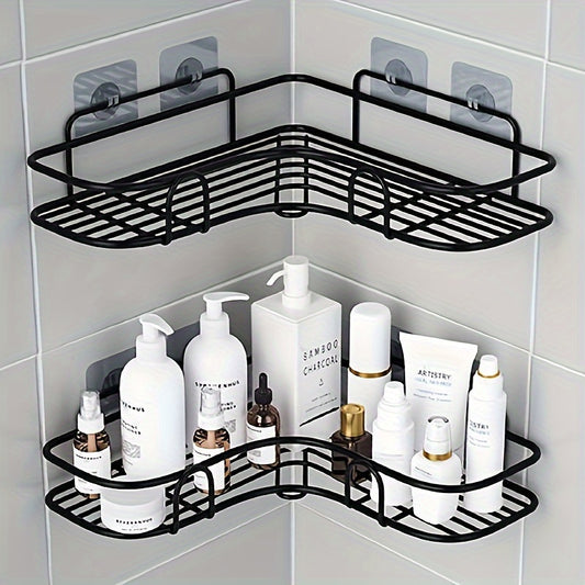 Corner Shower Rack - Rust-Resistant, Wall-Mounted Bathroom Storage Shelf, Ideal for Holding Shampoo, Toner, And Cosmetics.