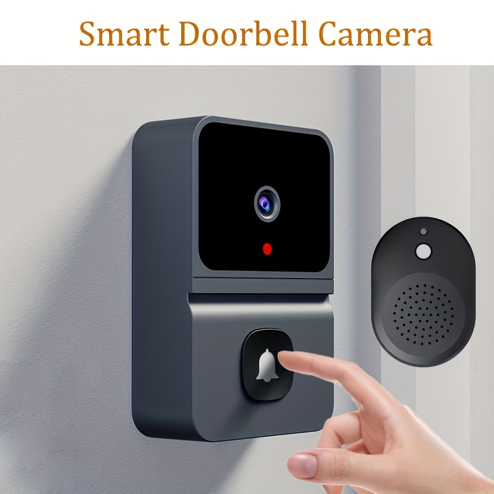 1pc (Build-in Battery) Smart WIFI Doorbell, Security Wireless Intelligent Visual Video Intercom Doorbell, 2-Way Audio, Night Vision, USB Rechargeable Low Power Consumption, Support 2.4G Wifi, Wireless Doorbells for Home, Smar