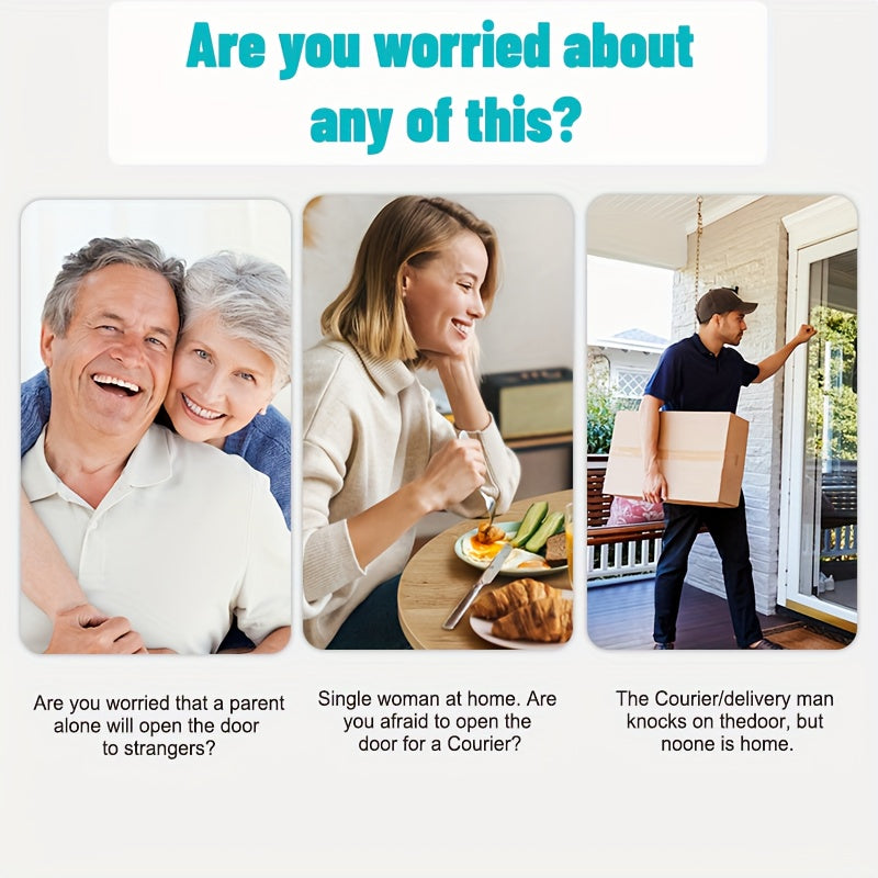 1pc (Build-in Battery) Smart WIFI Doorbell, Security Wireless Intelligent Visual Video Intercom Doorbell, 2-Way Audio, Night Vision, USB Rechargeable Low Power Consumption, Support 2.4G Wifi, Wireless Doorbells for Home, Smar